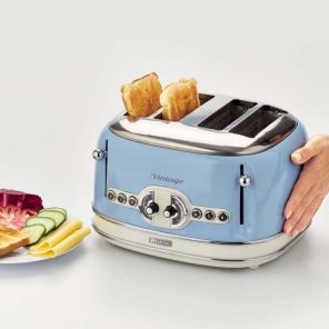 Toster na 4 grzanki z serii Vintage, niebieski 