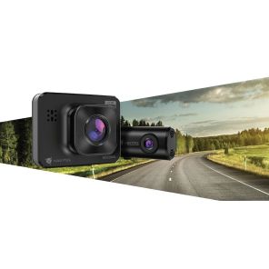 Kompaktowy wideorejestrator R250 DUAL wyposażony w dodatkową kamerę tylną