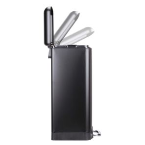 Kosz na śmieci 20 l z pedałem i cichym zamknięciem, czarny