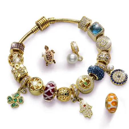 Bransoletka Harmonia z 18 zawieszkami